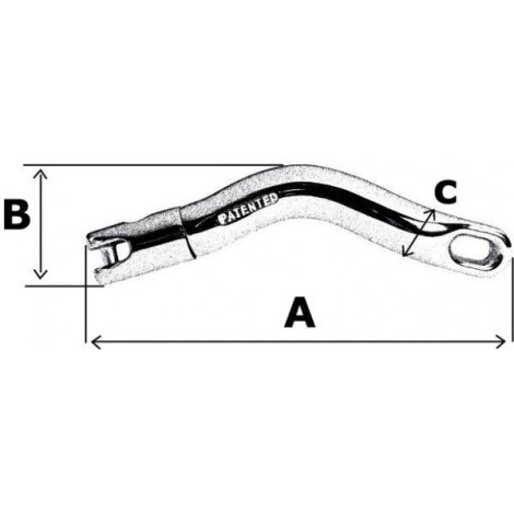 Raddrizza ancora in acciaio Inox catena 6-8 mm AISI 316