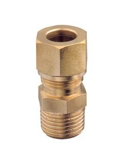 Raccordo bicono semplice maschio con ogiva ottone G3/8" x 8