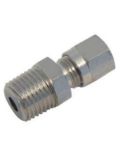 Raccordo bicono semplice maschio inox A4 G3/8" x 8