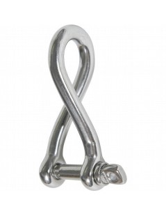 Verdrehter Schäkel für Anker aus rostfreiem Stahl AISI 316 8 mm.