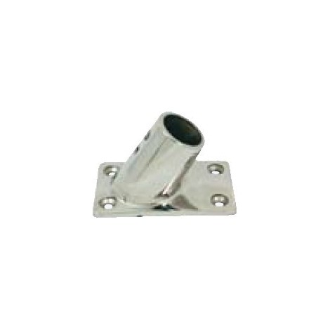 Base rectangulaire inclinée à 60° Ø mm. 22 acier inoxydable AISI 316
