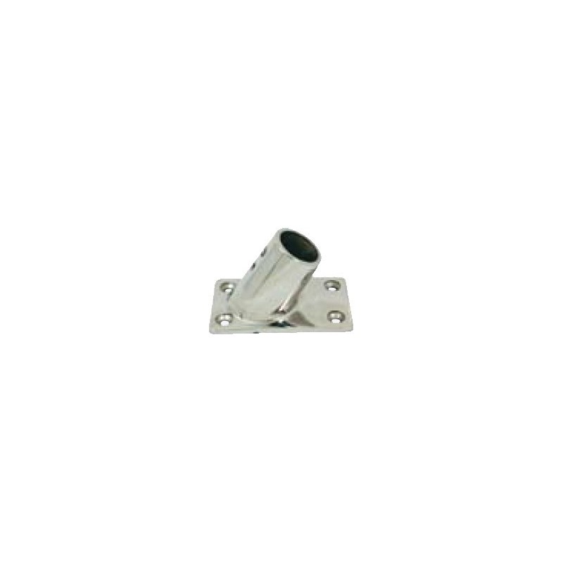 Base rectangulaire inclinée à 60° Ø mm. 22 acier inoxydable AISI 316