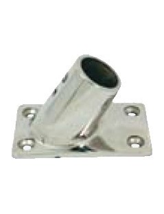Base rectangulaire inclinée à 60° Ø mm. 22 acier inoxydable AISI 316