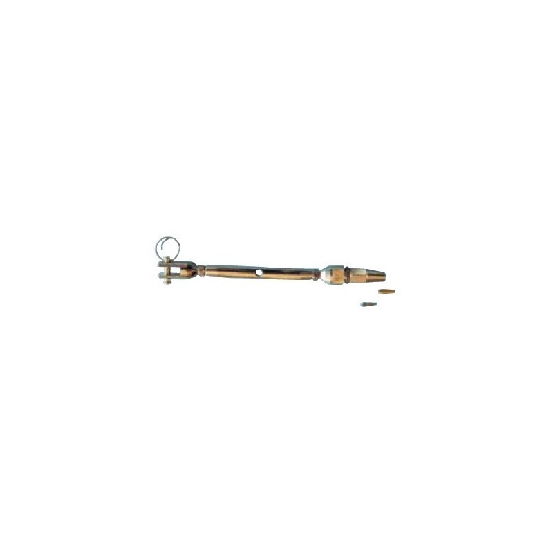 Tenditore in acciaio inox Aisi 316 con terminale rapido mm.3