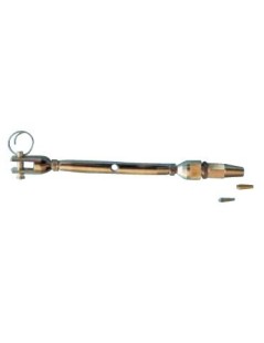 Tenditore in acciaio inox Aisi 316 con terminale rapido mm.3