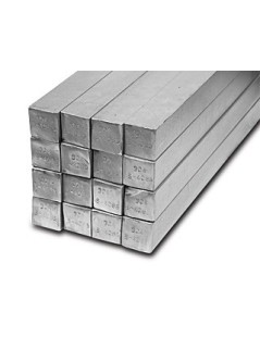 Barra quadra inox AISI 316 15 mm.