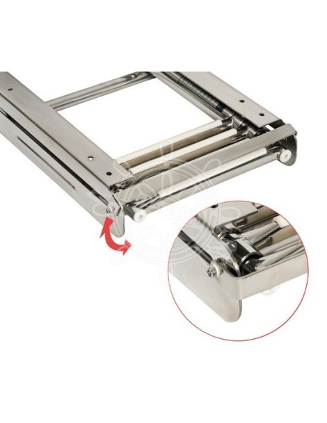 Stainless steel retractable ladder 4 steps