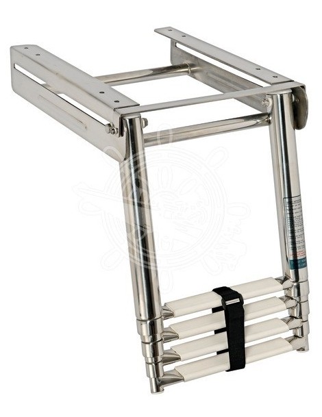 Stainless steel retractable ladder 4 steps