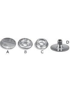 Boutons, boutons-pression acier inoxydable AISI 316