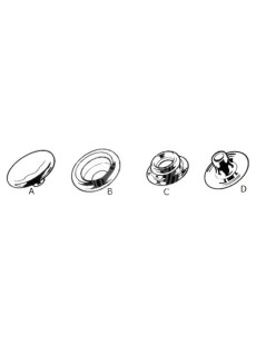 Boutons, boutons-pression acier inoxydable AISI 316