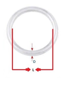 Rundring mm. 12 x 70 Rostfreier Stahl AISI 316