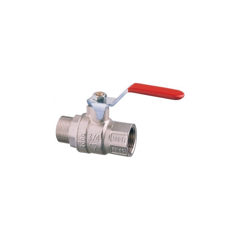 Valvola a sfera maschio-femmina 1"1/2 Ottone Cromato