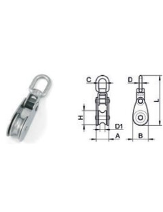 AISI 304/A2 Block für ø 10 mm Kabel.