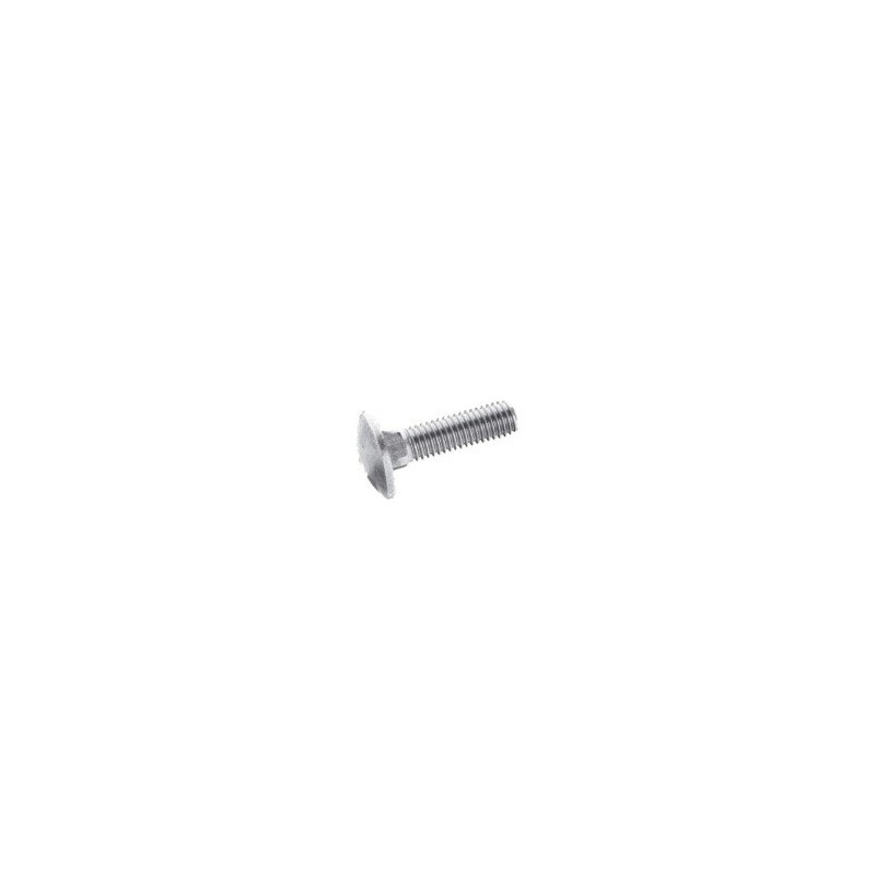 Round head screw with under-head square M10 UNI 5732 stainless steel AISI 316