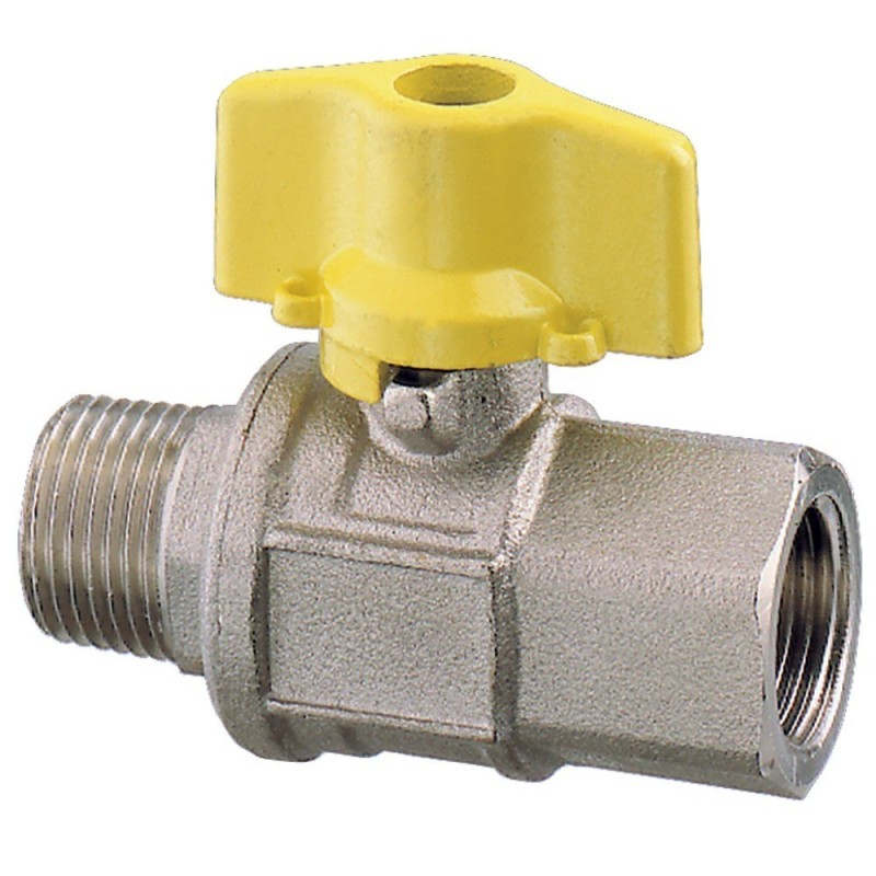 Valvola a sfera M-F 1/2" passaggio totale a farfalla serie "2000"