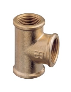Raccordo 1/8  a "T" F-F-F Ottone sabbiato