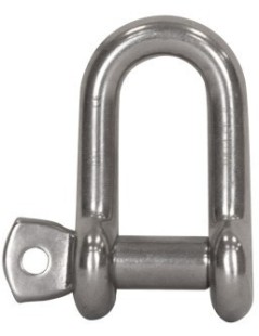 Gerader Schäkel Inox Aisi 316 4 mm.