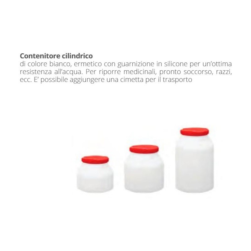Contenitore ermetico cilindrico in PVC