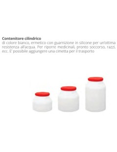 Cylindrical hermetic PVC container