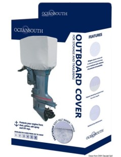 Motorabdeckung Oceansouth 6-15 HP 2/4 Takt grau