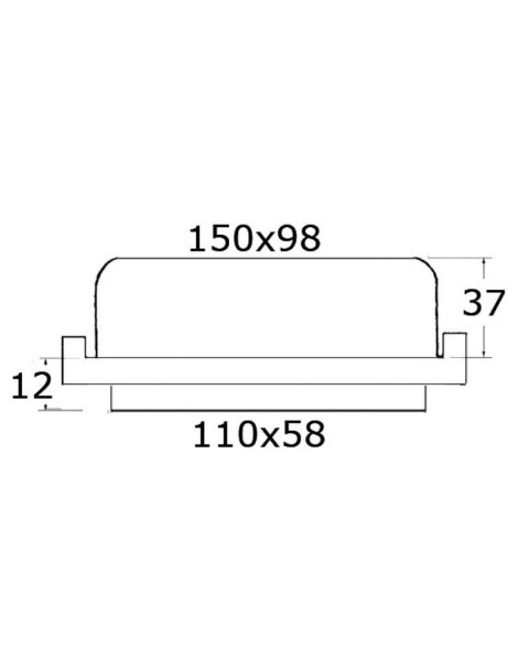 Led-Deckeneinbauleuchte Messing verchromt 12V 20W