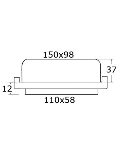 Plafonnier à Led encastré laiton chromé 12V 20W