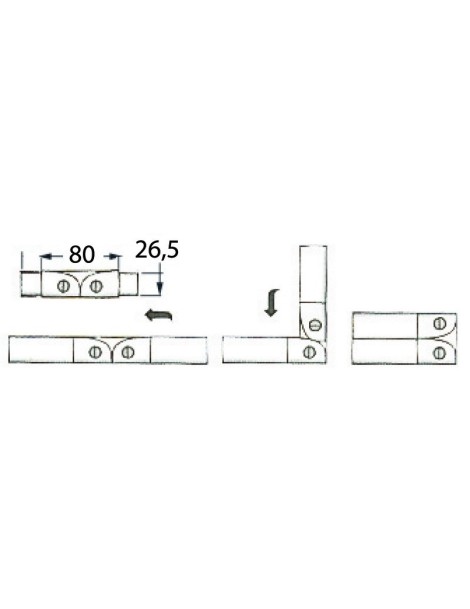 Cerniera per tubo 30x1,5 mm