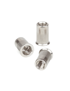 Threaded insert with AISI 304 flat countersunk head