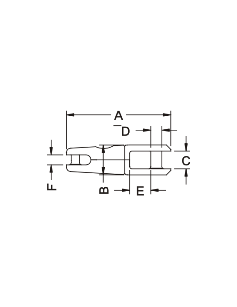 Drehgelenk Kong aus rostfreiem Stahl AISI 316 für Kette Ø 12-14 mm.