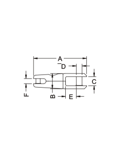 Drehgelenk Kong aus rostfreiem Stahl AISI 316 für Kette Ø 12-14 mm.