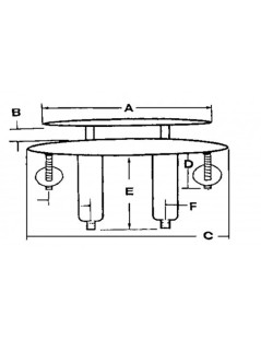Bitta a scomparsa in acciaio Inox AISI 316 112 mm.