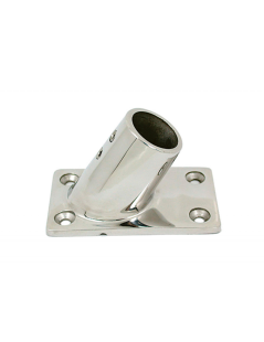 Base rectangulaire inclinée à 60° Ø mm. 25 acier inoxydable AISI 316