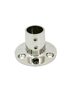Base tonda dritta 90° Ø mm. 25 inox AISI 316