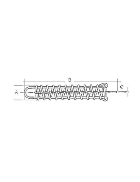 Mooring spring INOX Ø mm..6