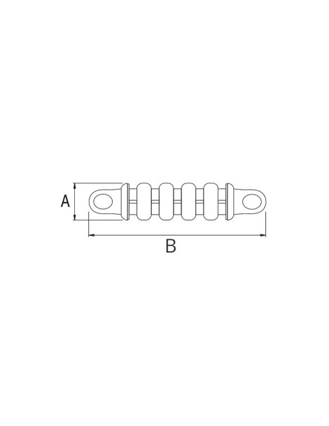 Ressort d'amarrage silencieux en acier inoxydable AISI 316 mm.6x300