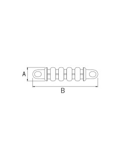 Ressort d'amarrage silencieux en acier inoxydable AISI 316 mm.6x300