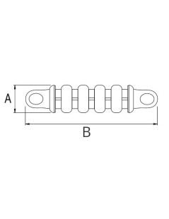 Mooring spring stainless steel aisi 316 / A4 Ø mm.9