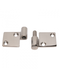 Abnehmbares Scharnier für Türen und Motorhauben aus 86x50 mm Edelstahl Aisi 304.