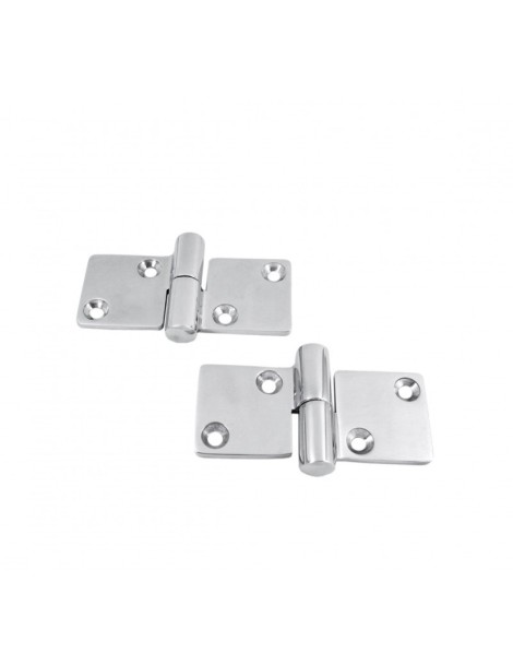 Abnehmbares Scharnier für Türen und Motorhauben aus 86x50 mm Edelstahl Aisi 304.