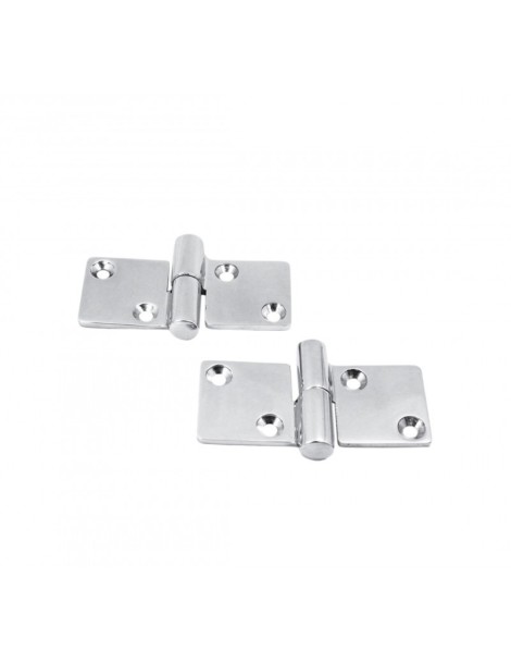Abnehmbares Scharnier für Türen und Motorhauben aus 86x50 mm Edelstahl Aisi 304.