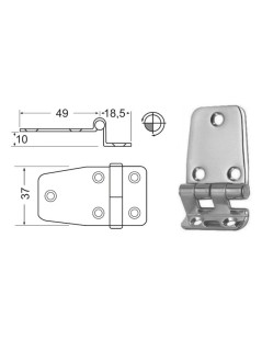 Charnière cantilever en acier inoxydable Aisi 316