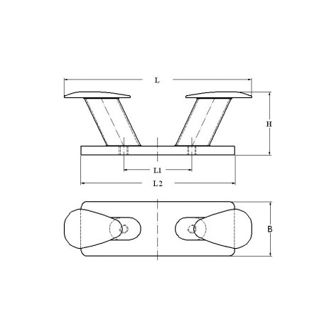 Mushroom Split Stainless Steel AISI 316, 160 mm.