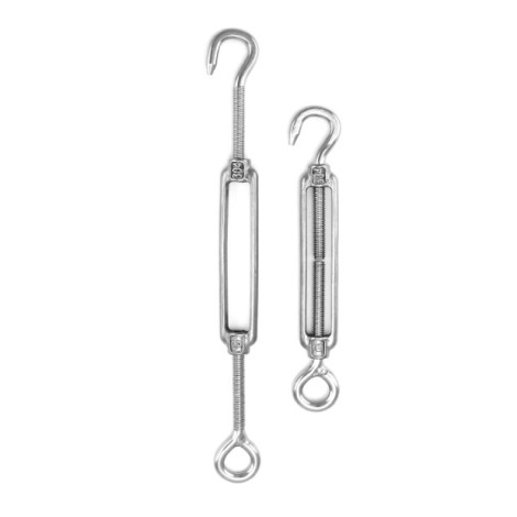 Tensioner M8 two-eye turnbuckle in Aisi 316 stainless steel