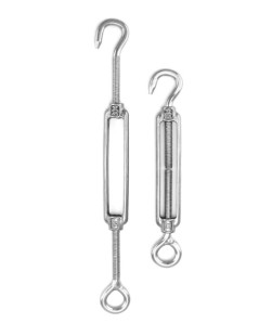 Tenditore M8 occhio-gancio in acciaio inox Aisi 316