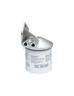 Benzinfilter aus vernickeltem Messing mit Patrone