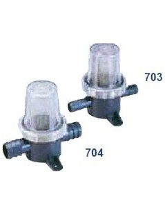 Filtre en ligne pour pompe à eau, tuyau Ø 20 mm.