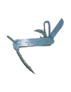 Messer aus rostfreiem Stahl mit Klinge, Knöchel, Öffner und Abzug.