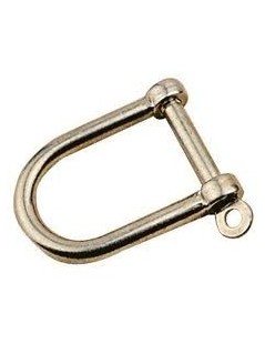 Extragroßer gerader Schäkel aus rostfreiem Stahl Aisi 316 6 mm.