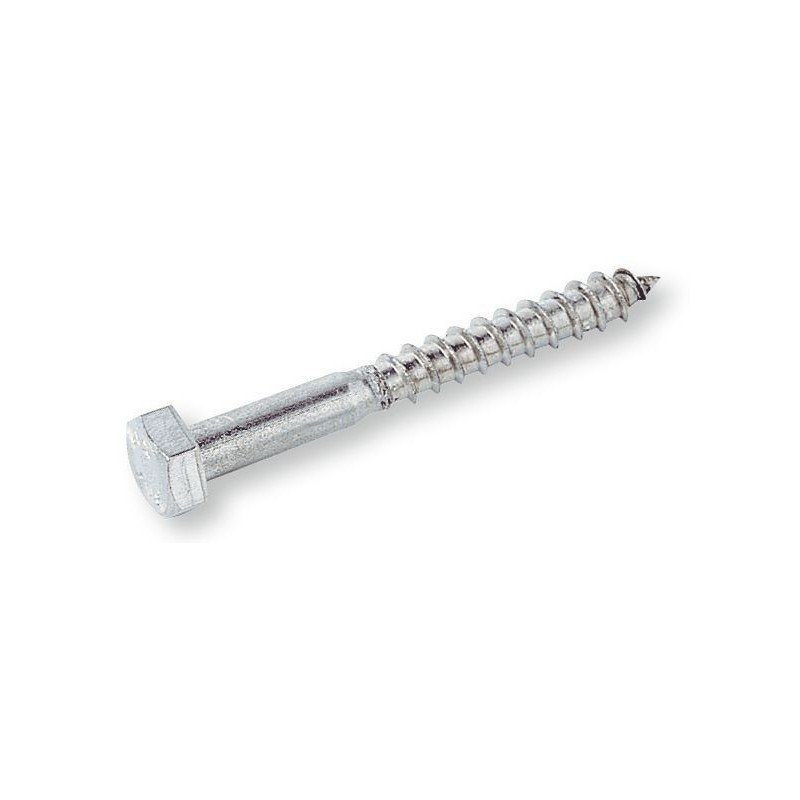 Vite testa esagonale legno M8 UNI 704 acciaio inox AISI 316