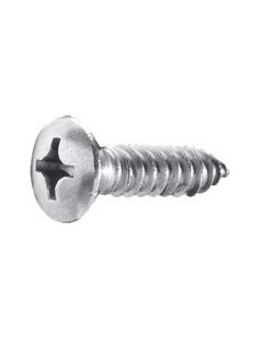 Vite autofilettante testa svasata a goccia e taglio a croce Ø 3,5 mm. UNI 6956 acciaio inox AISI 316